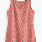 SAVAR Coral Bloom Cotton Sleeveless Top | Handblock Print | Easy Everyday Wear