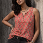 SAVAR Coral Bloom Cotton Sleeveless Top | Handblock Print | Easy Everyday Wear