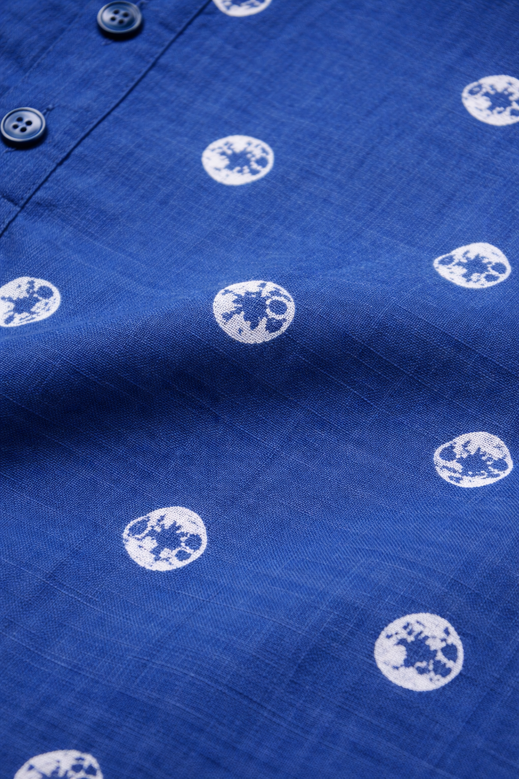 SAVAR Indigo Printed Cotton Men’s Kurta