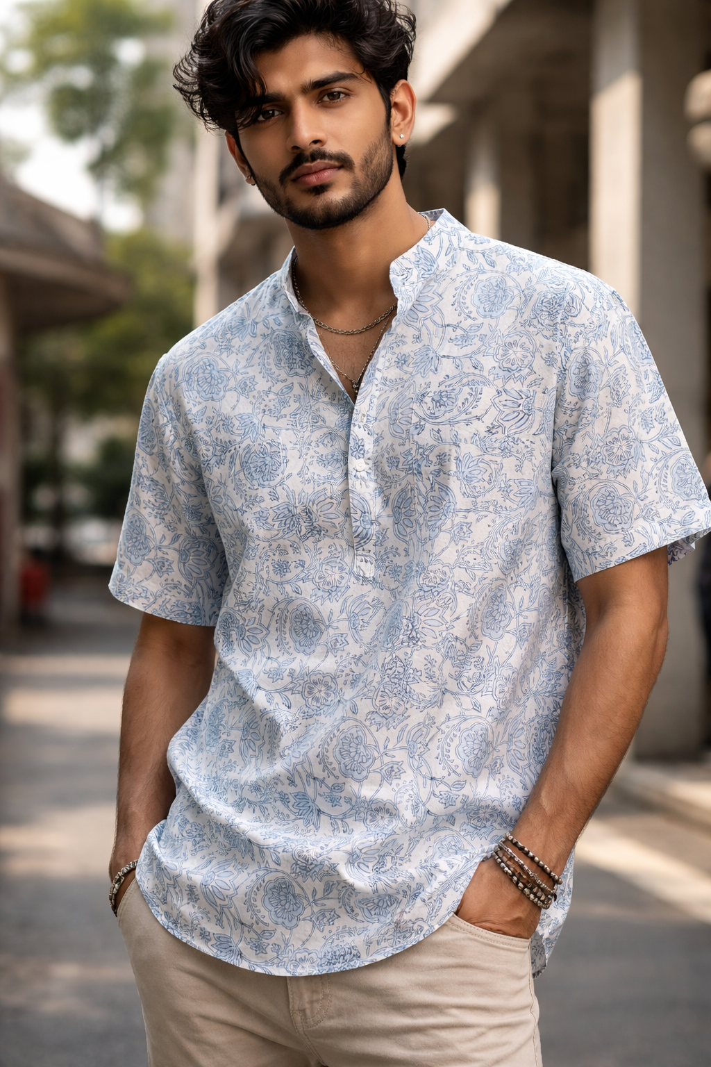 SAVAR Printed Men’s Kurta